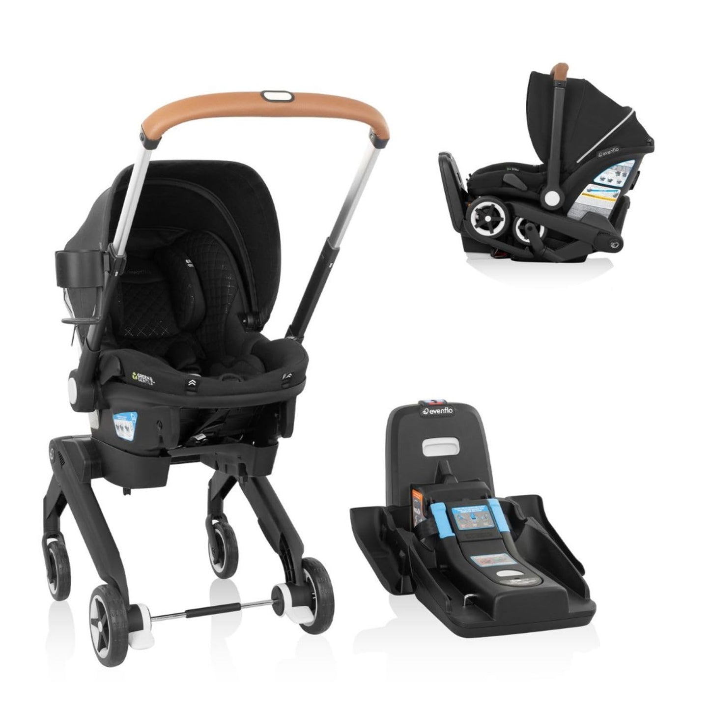Evenflo Shyft DualRide - Juego de asiento de coche infantil con alm...
