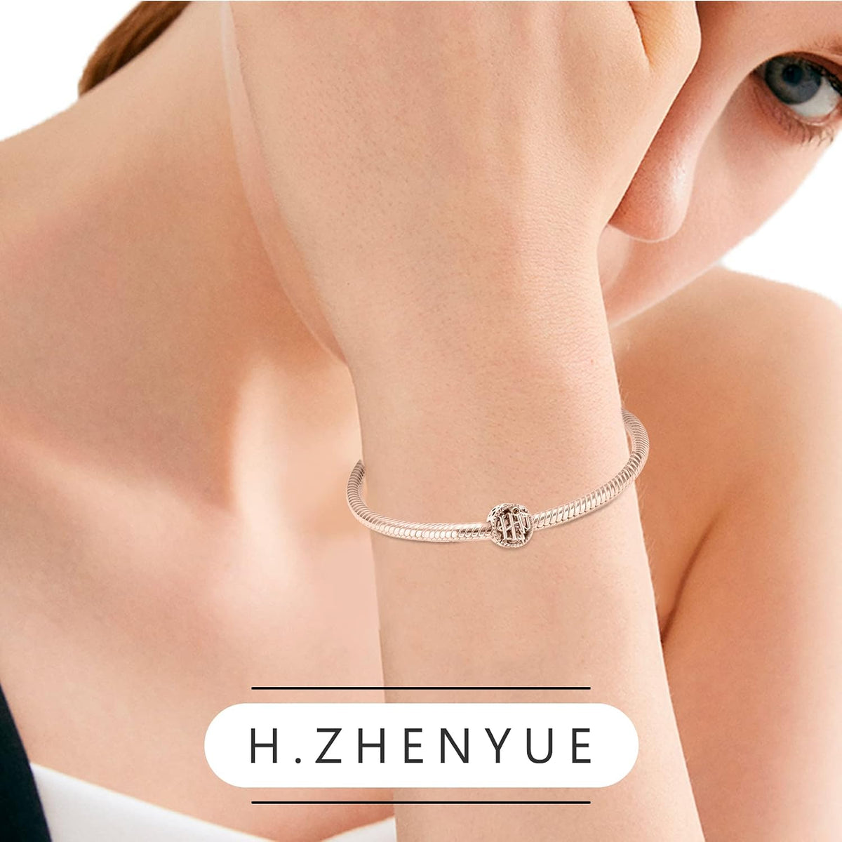 H.ZHENYUE Dijes de plata esterlina 925 con diseño de personaje de p...