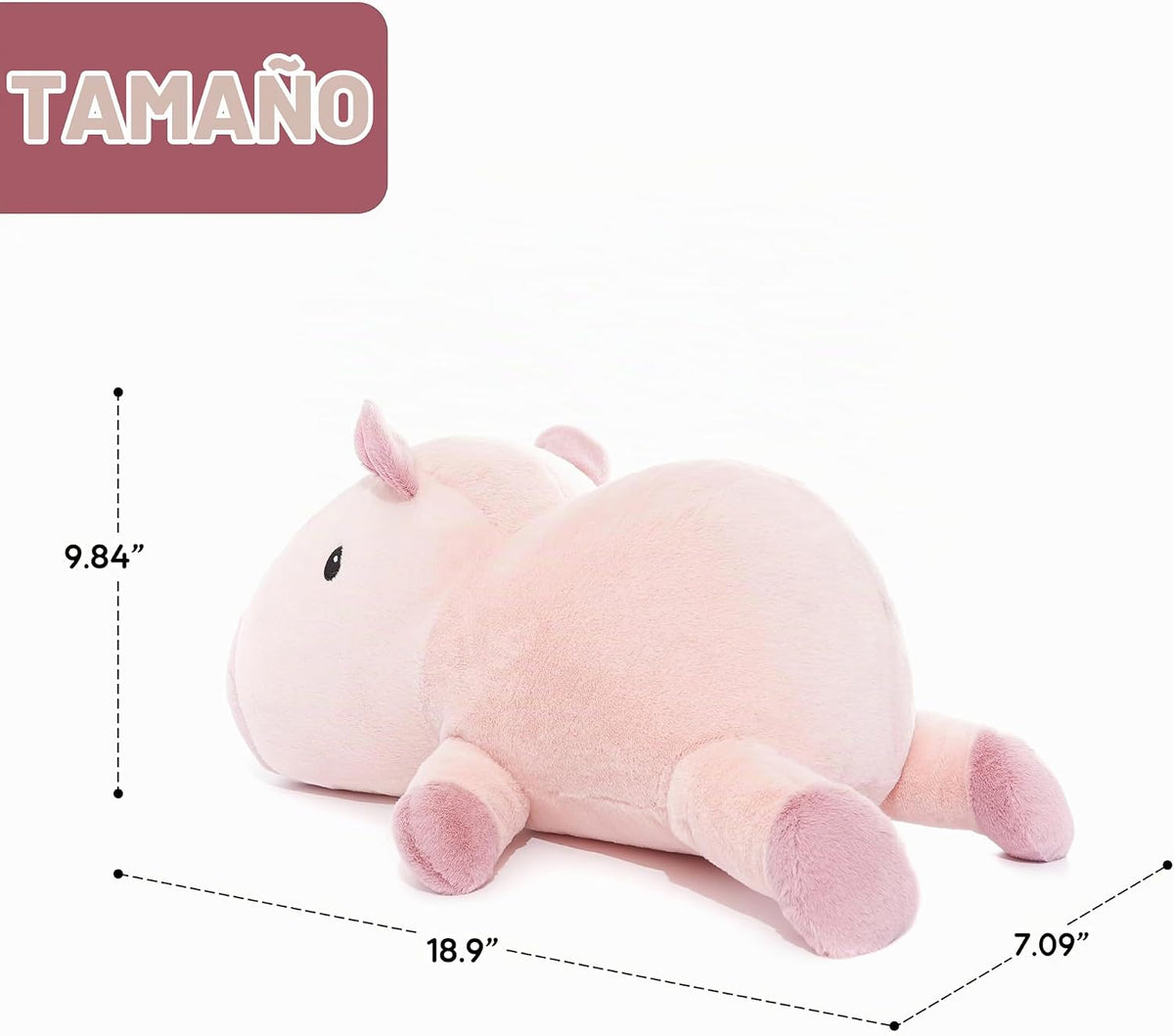 WEIGEDU - Juguete de peluche Capybara rosa, 18.9 pulgadas | Almohad...