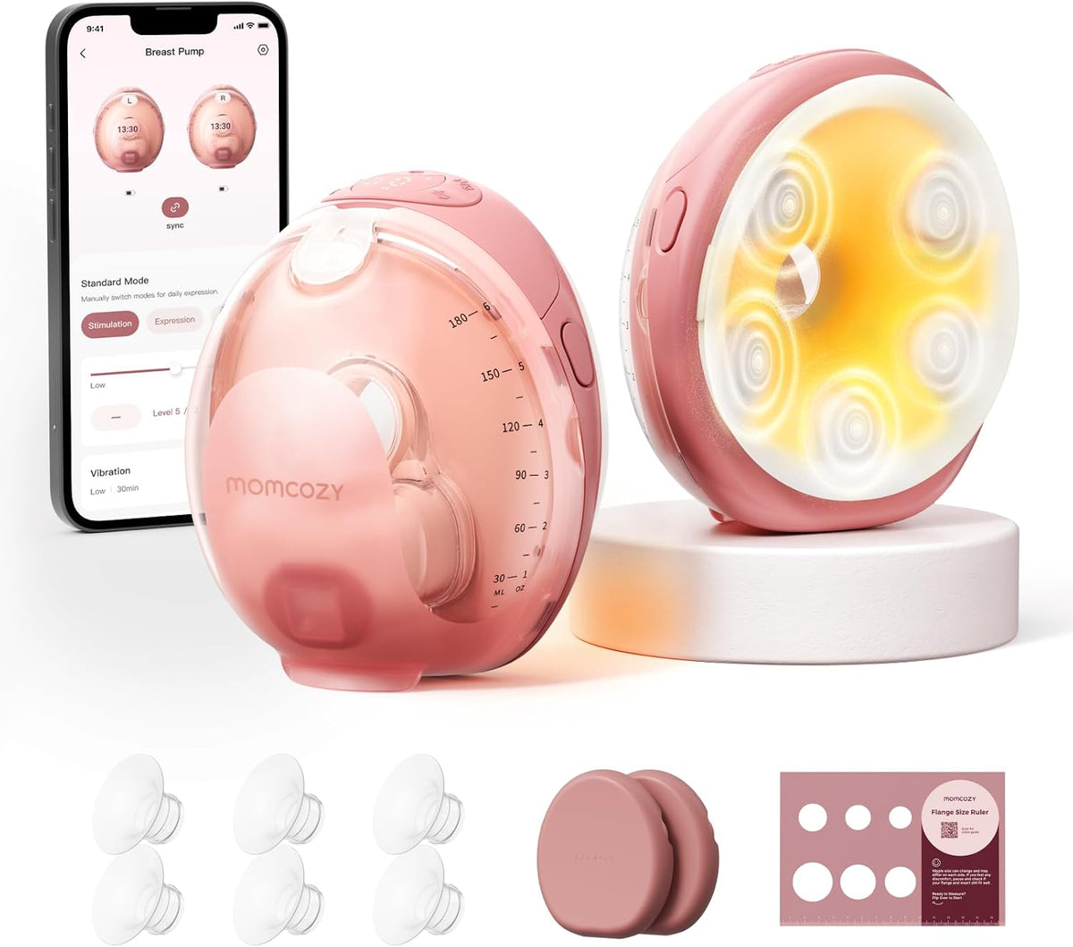 Momcozy Wellness 1 - Extractor de leche portátil, bomba de masaje c...