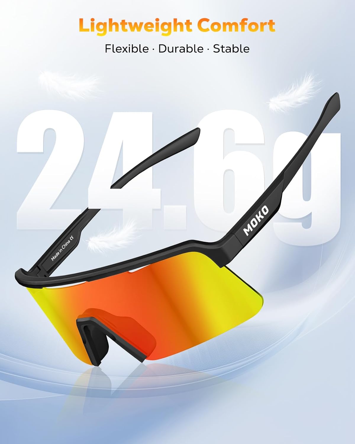 MoKo Gafas de sol polarizadas para correr para hombres y mujeres, u...