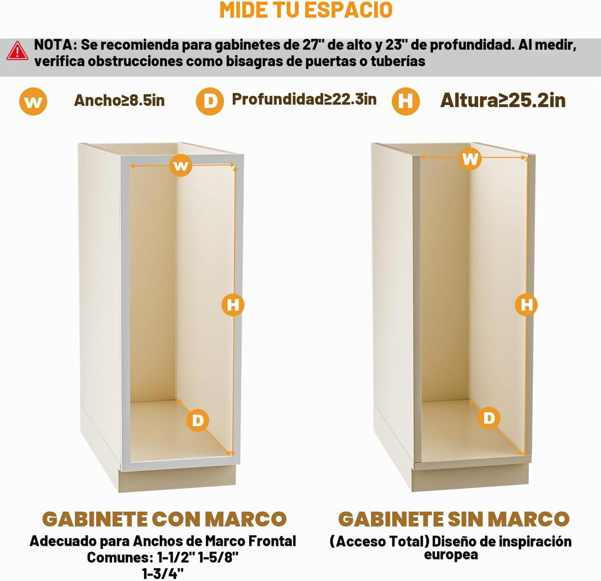 Gsskny Organizador extraíble de especias para gabinete, 6.5 pulgada...