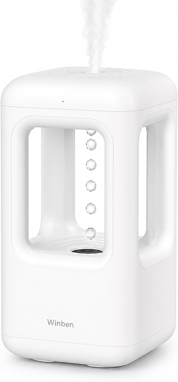 WINBEN Mini humidificador de niebla fría de 20.3 fl oz con pantalla...