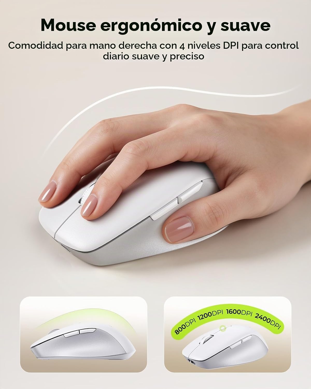 seenda COE401 - Combo de teclado y mouse Bluetooth, recargable, col...