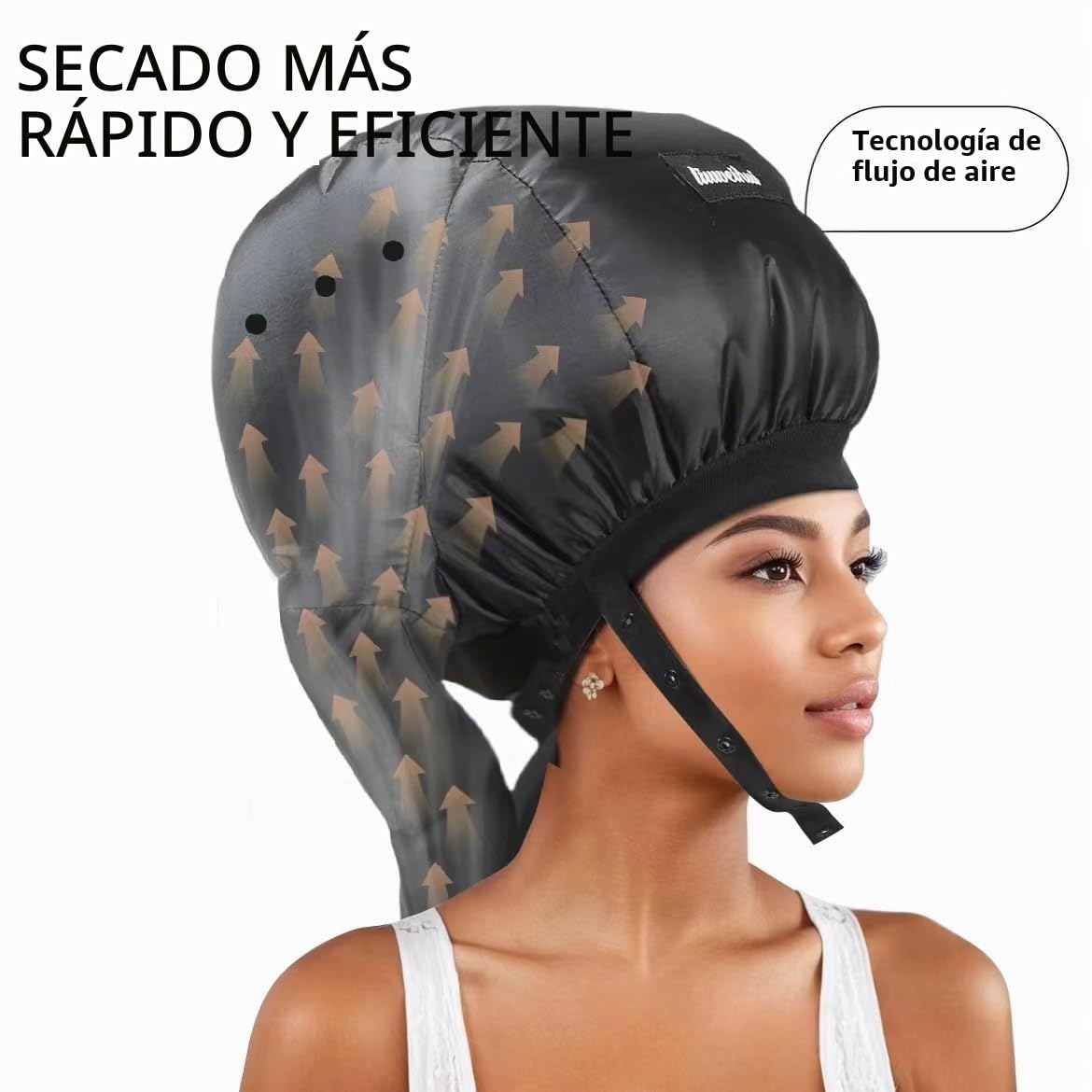 Secador de pelo con capucha, difusor de pelo ideal para cabello riz...