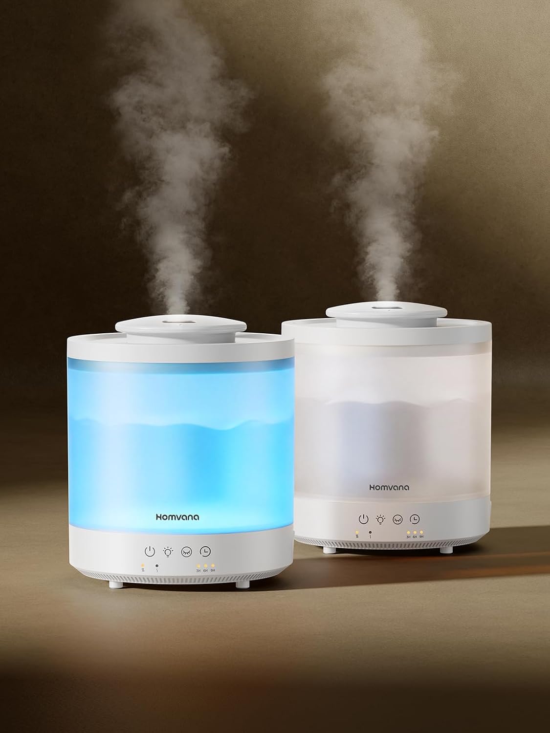 Homvana Humidificadores pequeños para recámara - 2 paquetes de 1.5L...