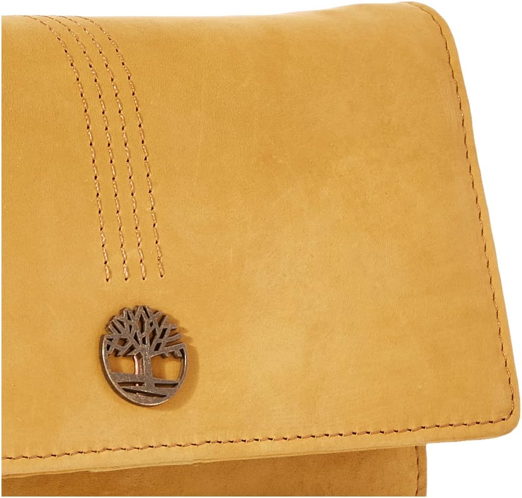 Timberland - Bolso cruzado de cuero RFID con billetera, Tamaño único