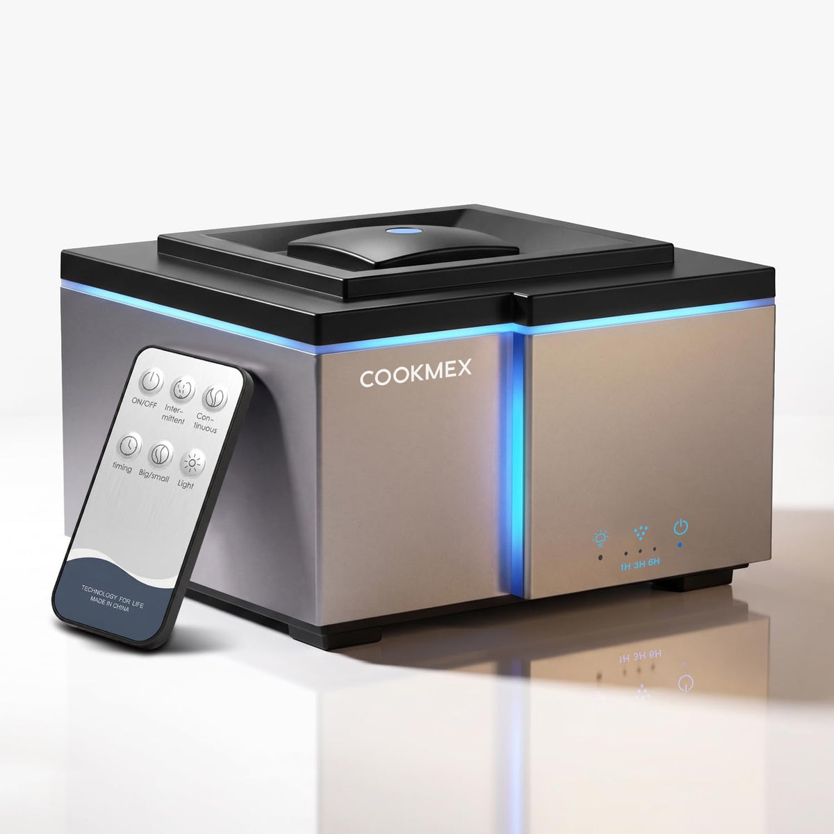 COOKMEX difusor del aceite esencial de 16.9 fl oz, difusor ultrasón...