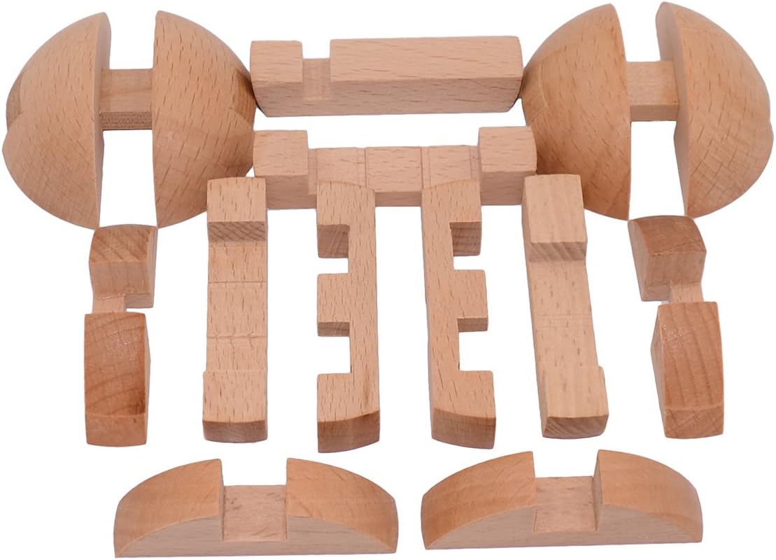 Rompecabezas de madera Kingou acertijos de bola mágica, juegos de i...