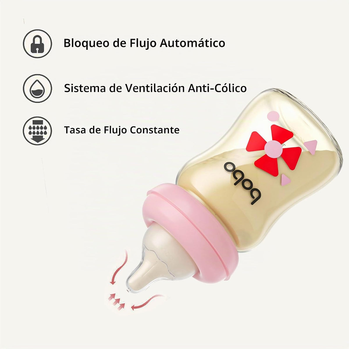 YOHKOH PPSU Biberón de cuello ancho para recién nacidos, biberón an...