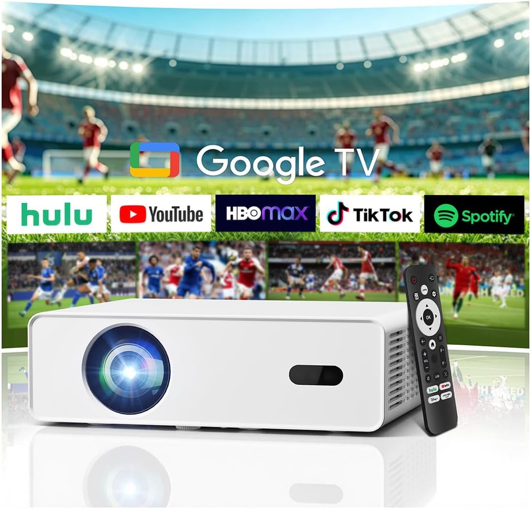 XENPONAD Proyector inteligente 4K, proyector nativo 1080P Full HD c...