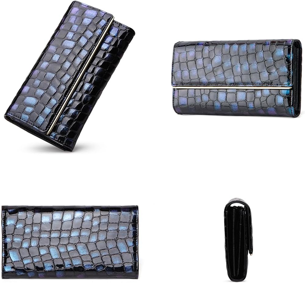 FEIMINA Billetera para mujer, de gran capacidad, con bloqueo RFID,...