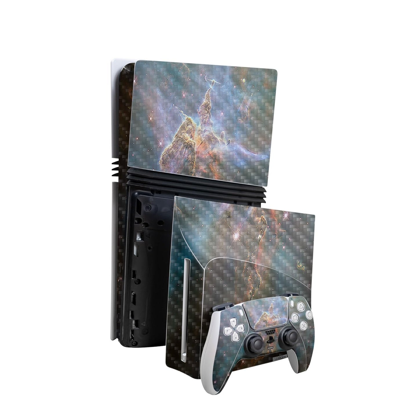 MightySkins - Funda de fibra de carbono compatible con PlayStation...