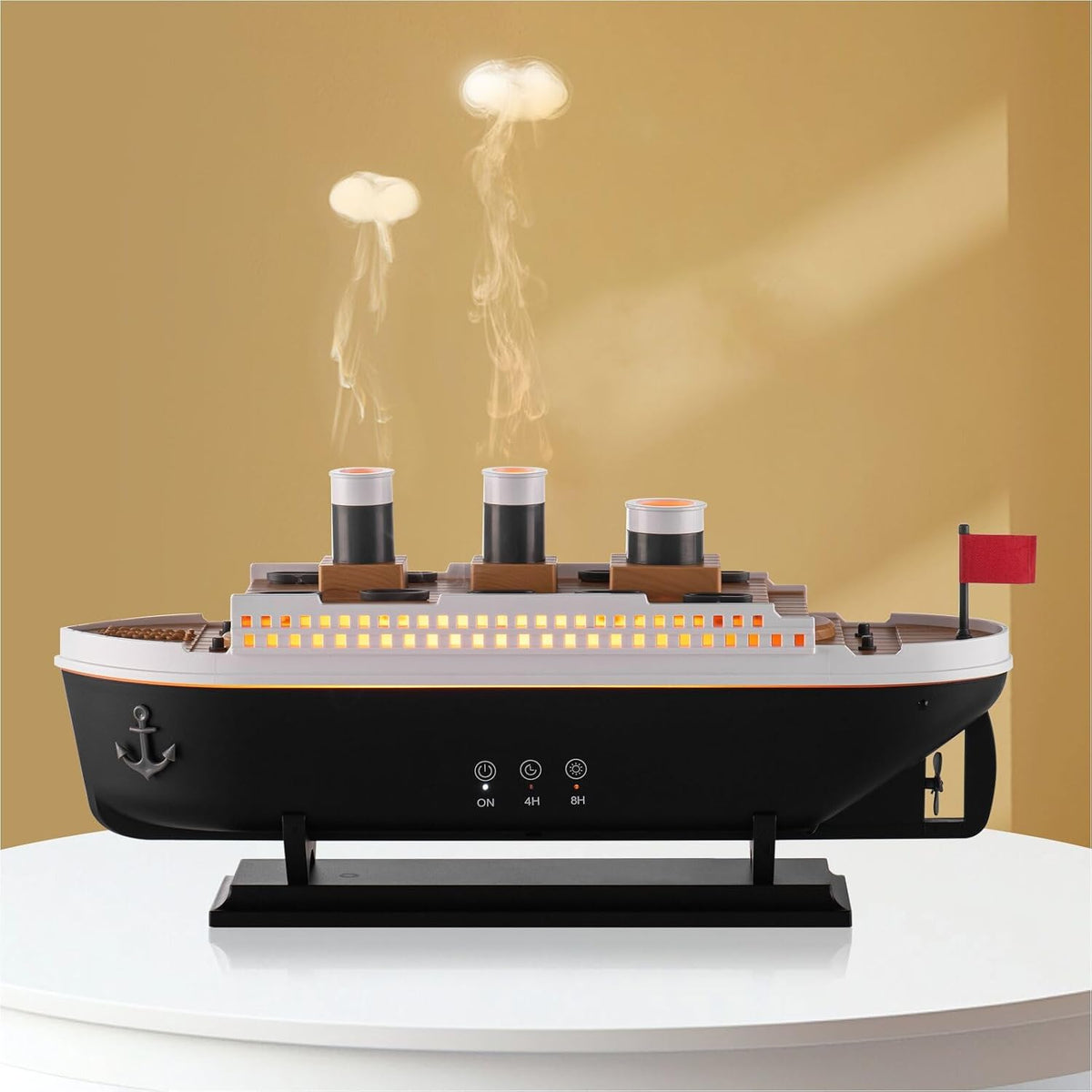 HIROGA Titanic Humidificador de 8.45 fl oz, difusor de aceite esenc...