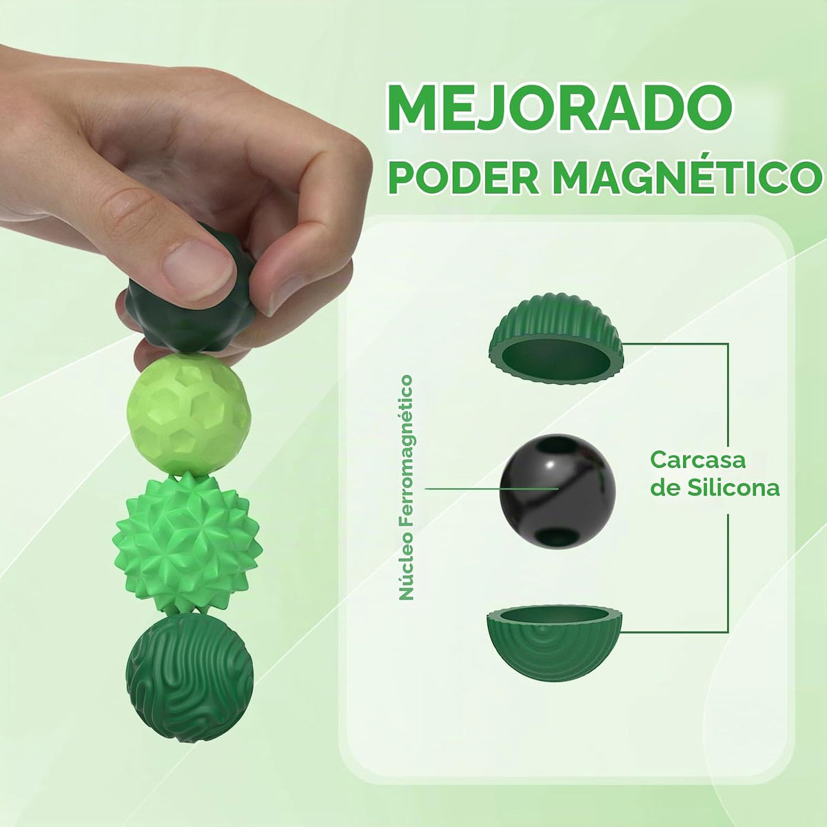 Bolas magnéticas Fidget Toys Adultos \u2013 8 piezas de bolas de at...