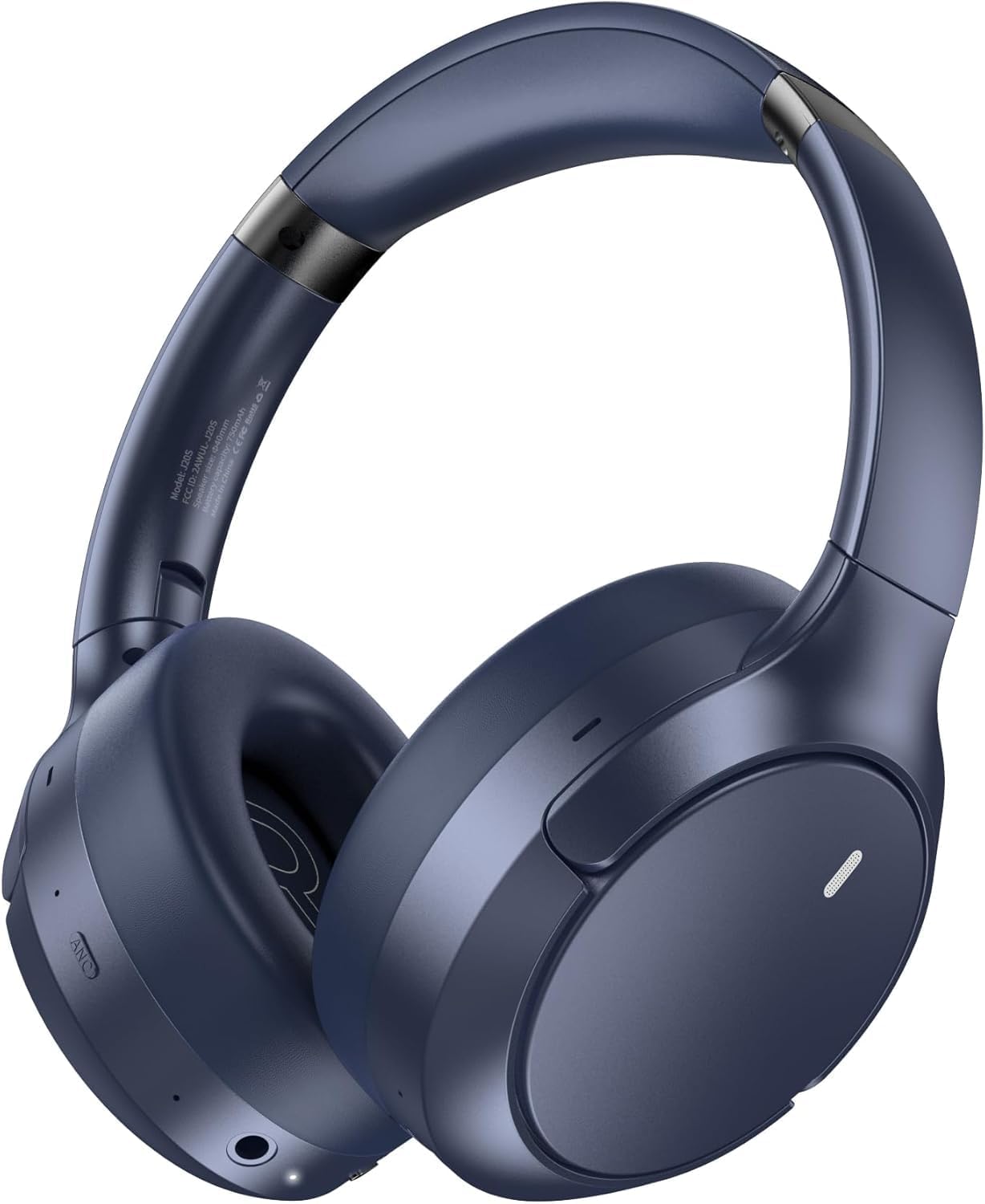 Auriculares inalámbricos ANC híbridos sobre la oreja, tiempo de rep...