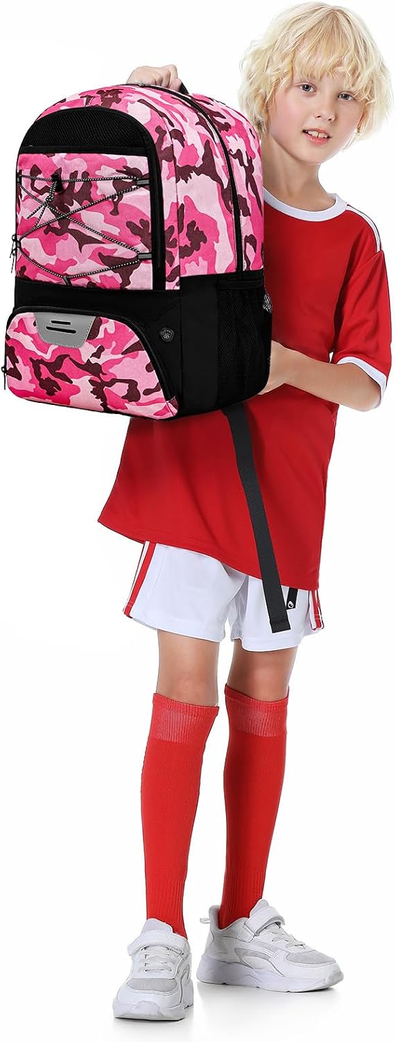 Hsmihair - Mochila de fútbol juvenil - Mochila para fútbol y balonc...