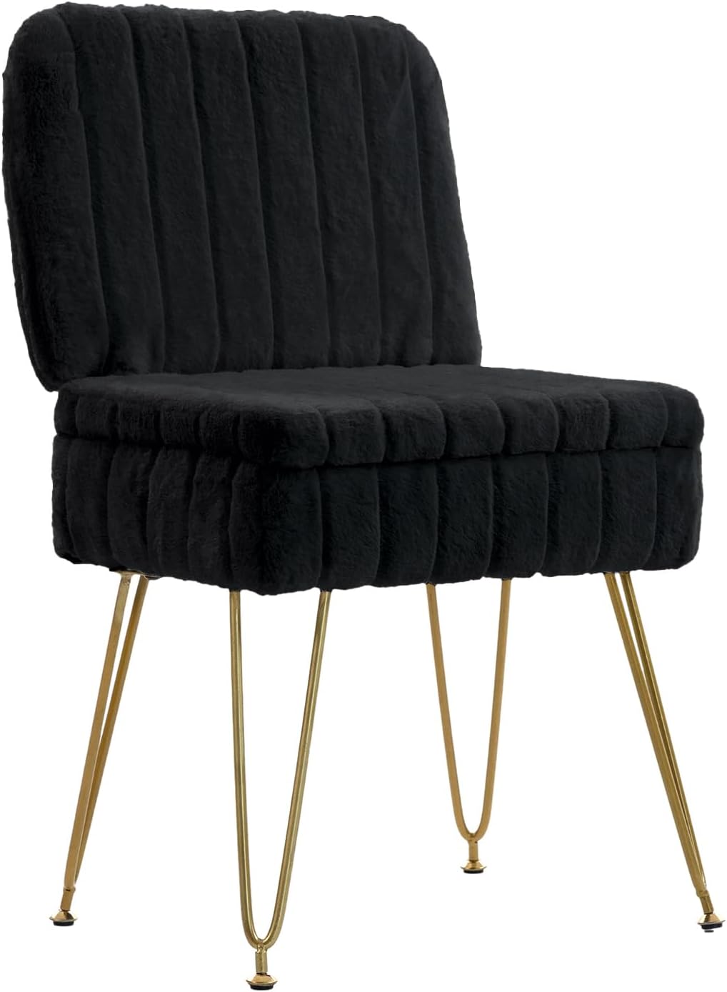 Manyday Silla de tocador con almacenamiento, cómoda otomana con res...