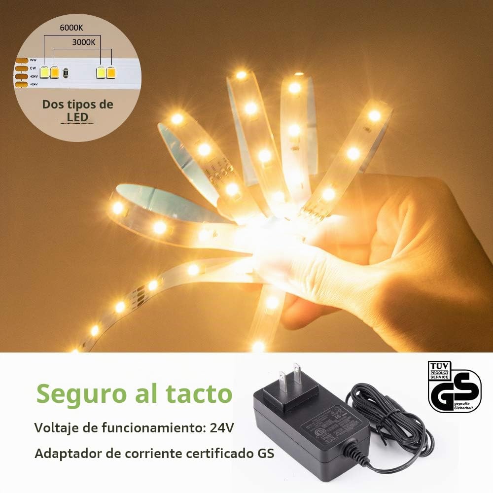 NOVOSTELLA Juego de tira de luces LED blancas sintonizables de 80 p...