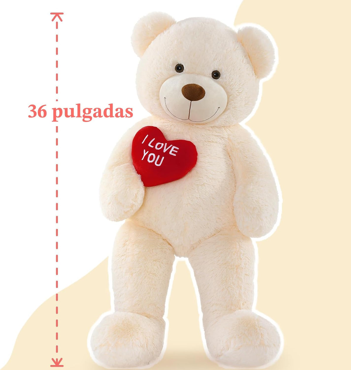 BENINY Osos de Peluche Grandes, Oso de Peluche Blanco Gigante Anima...