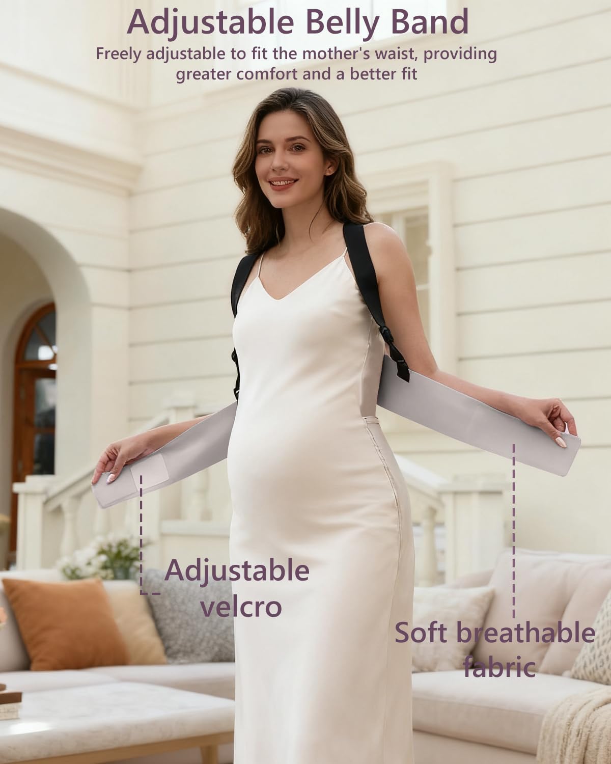 Momfree Bandas para el vientre para mujeres embarazadas, cinturón d...