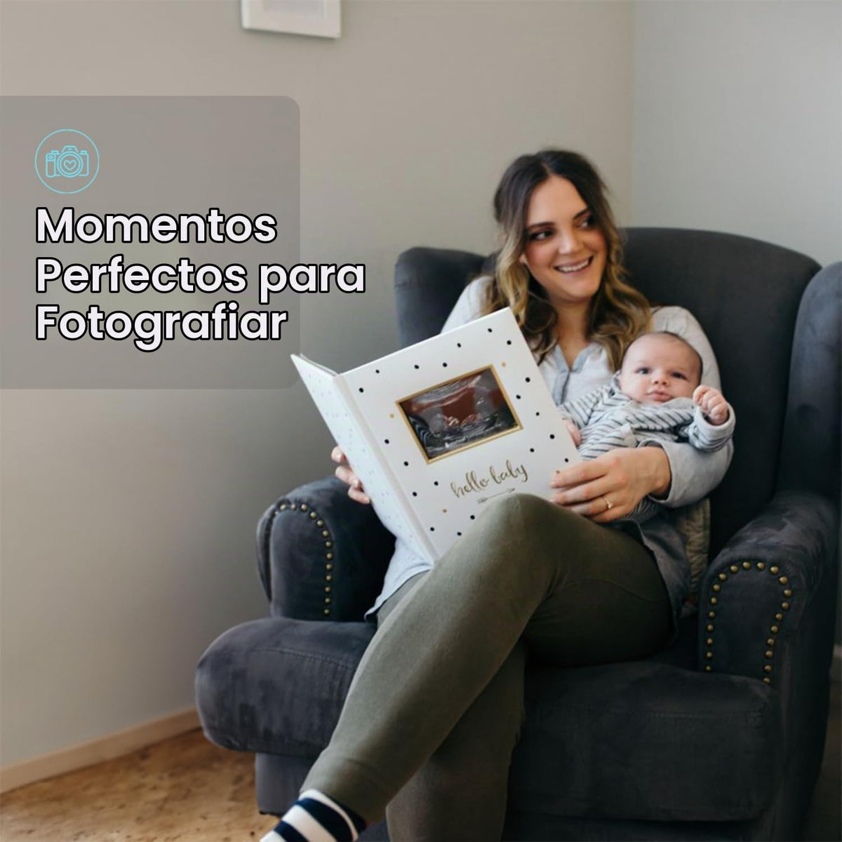 Pearhead Hello Baby First 5 Years Libro de Recuerdos, Recuerdo de B...