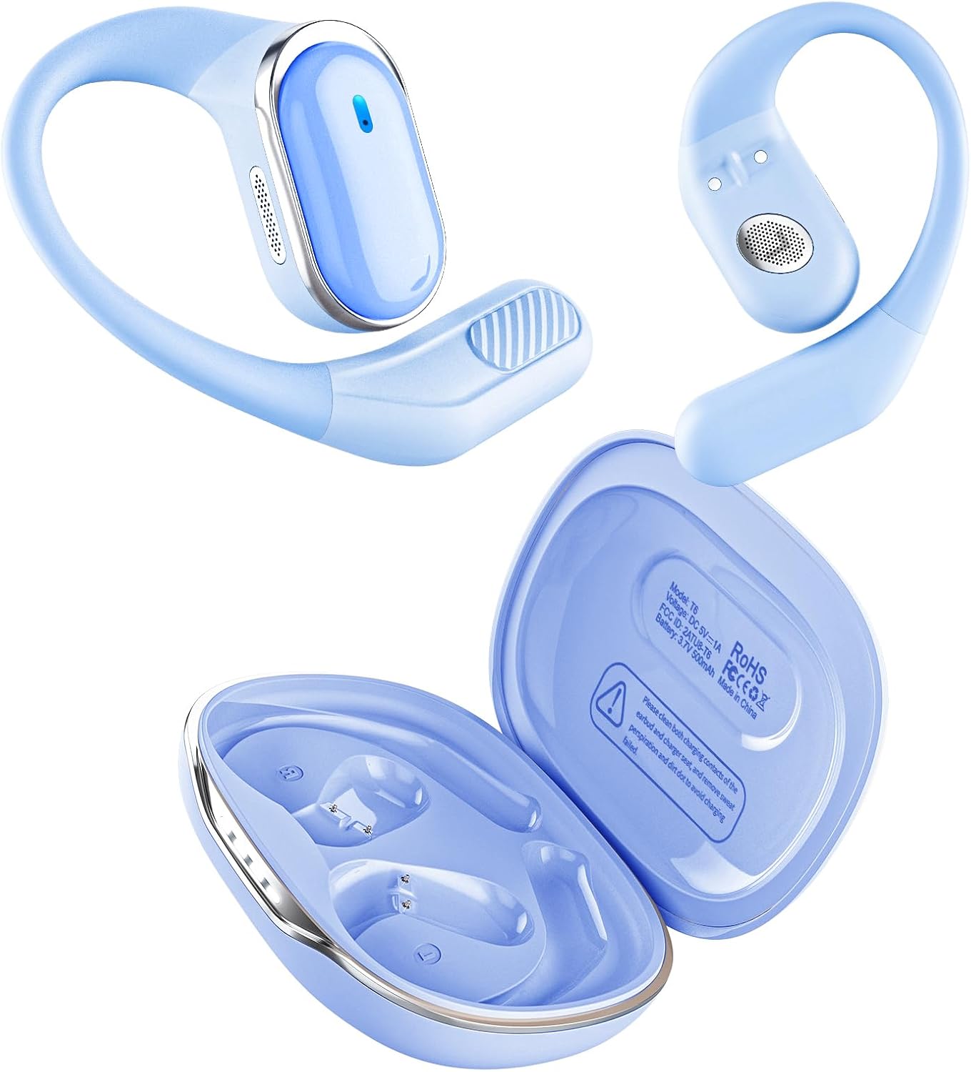 Auriculares inalámbricos de oreja abierta, auriculares Bluetooth, a...