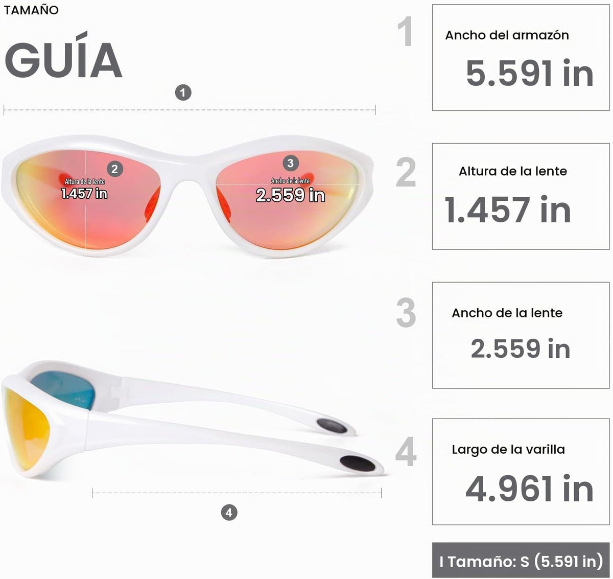 ADE WU Gafas de sol Y2K Rave de moda envolventes gafas de sol depor...