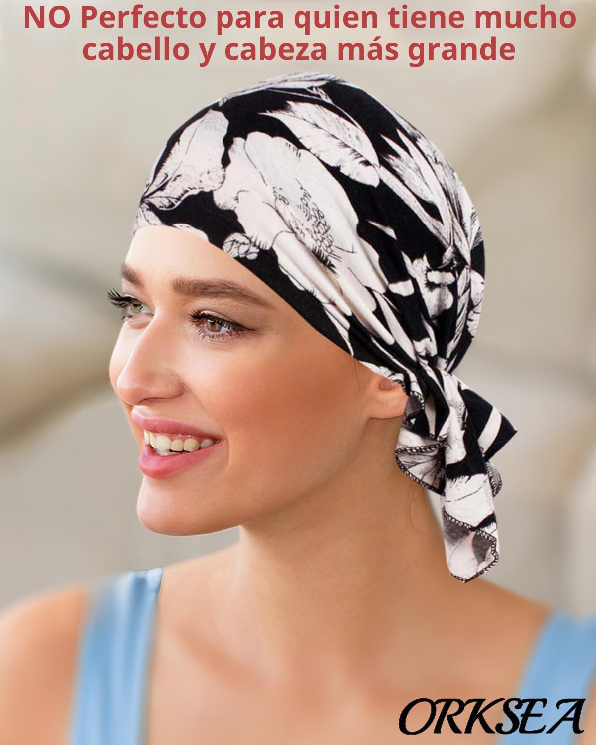 ORKSEA - Gorros para quimioterapia para mujer, pañuelo preatado, go...