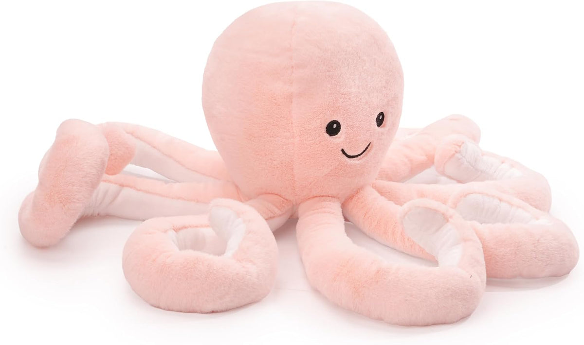WEIGEDU Juguete de peluche de pulpo, color rosa | Linda almohada oc...