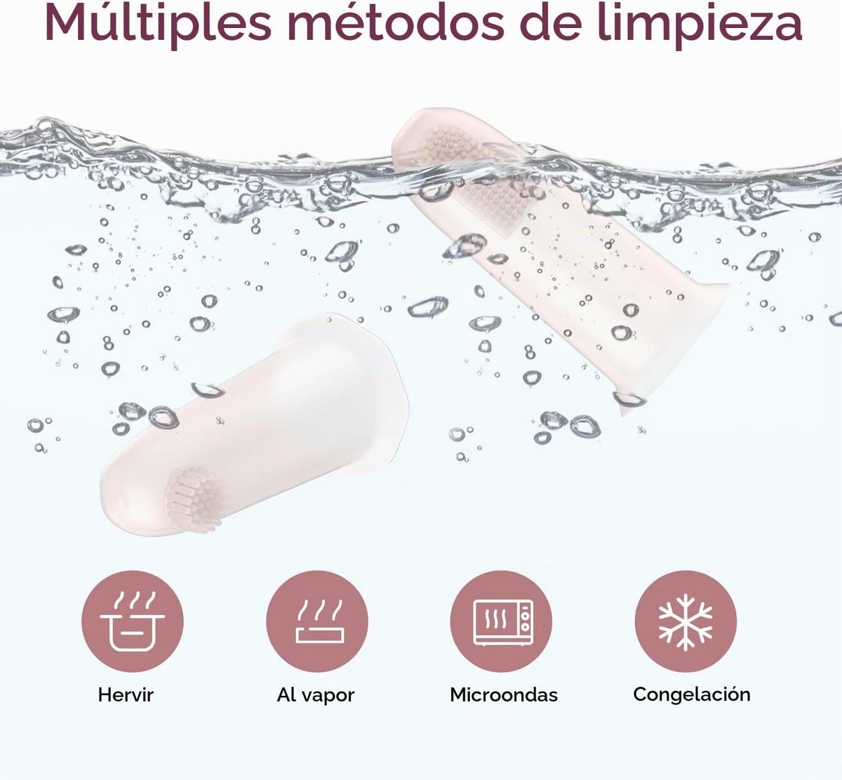 Momcozy Cepillo de Dientes de Dedo de Silicona para Bebé, Cepillo d...