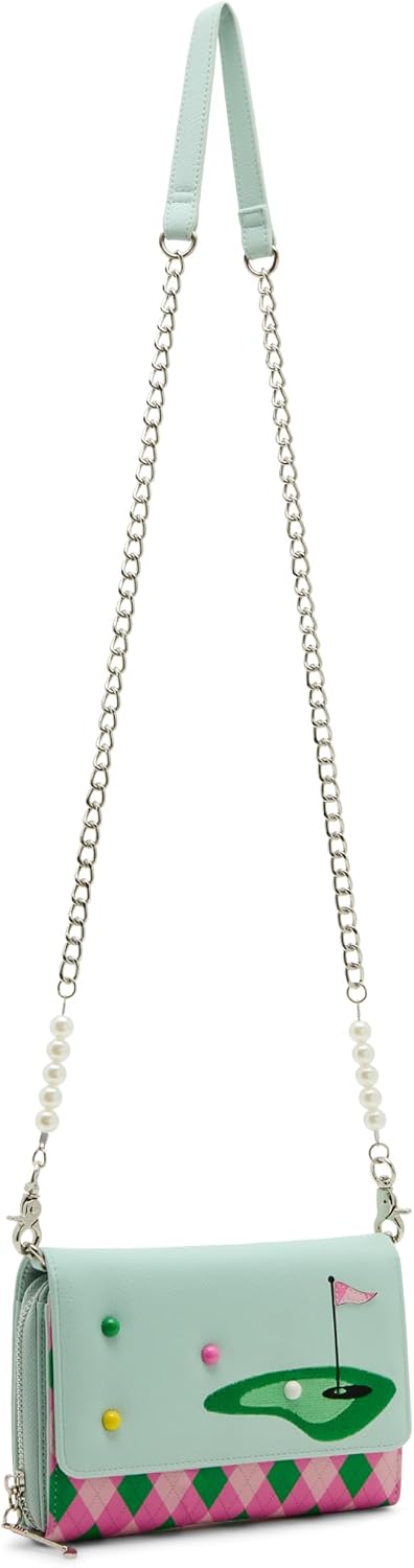 Betsey Johnson Cartera Drive Me Crazy en una cadena