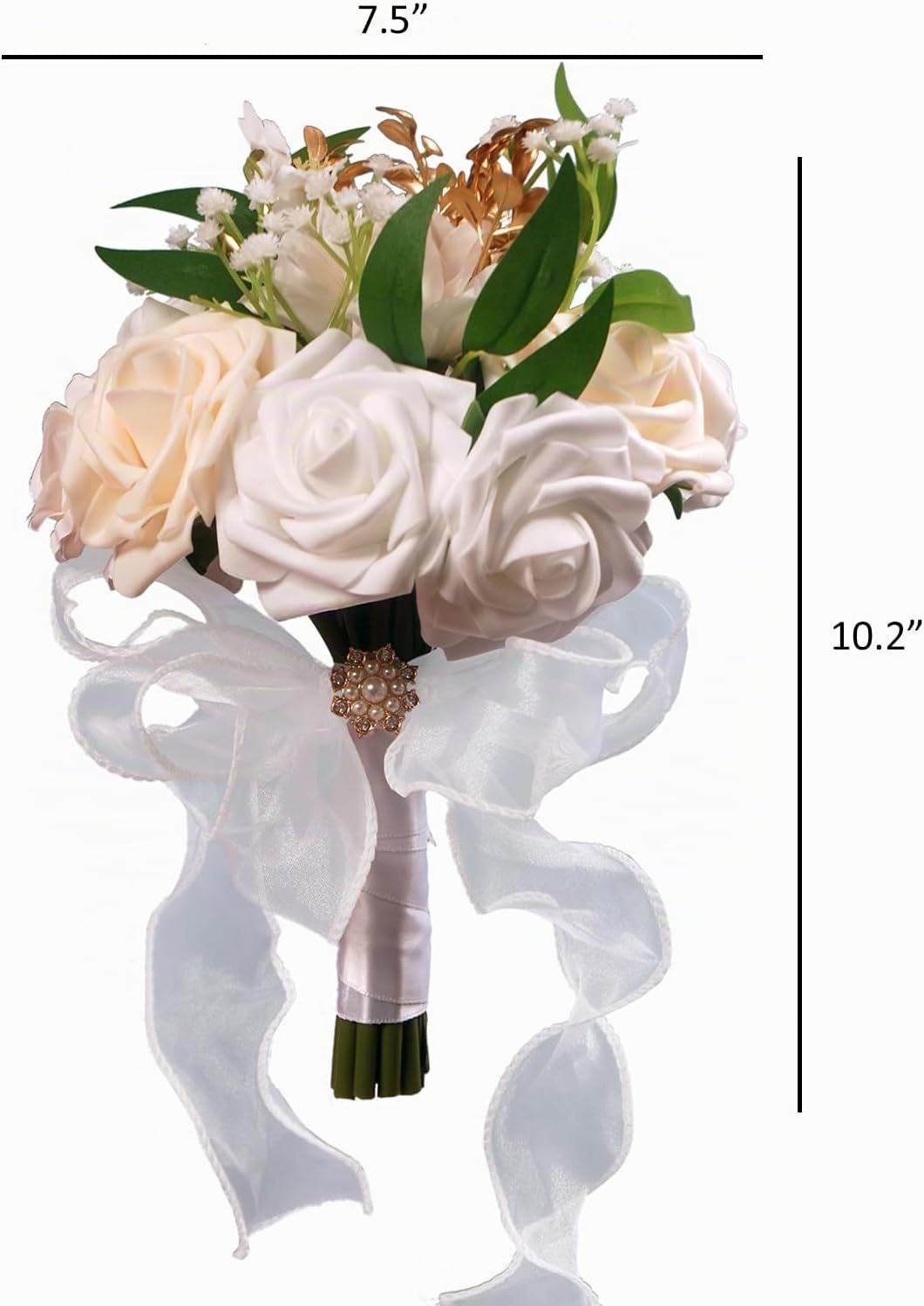 Ramos artificiales para novia y dama de honor, flor nupcial para bo...
