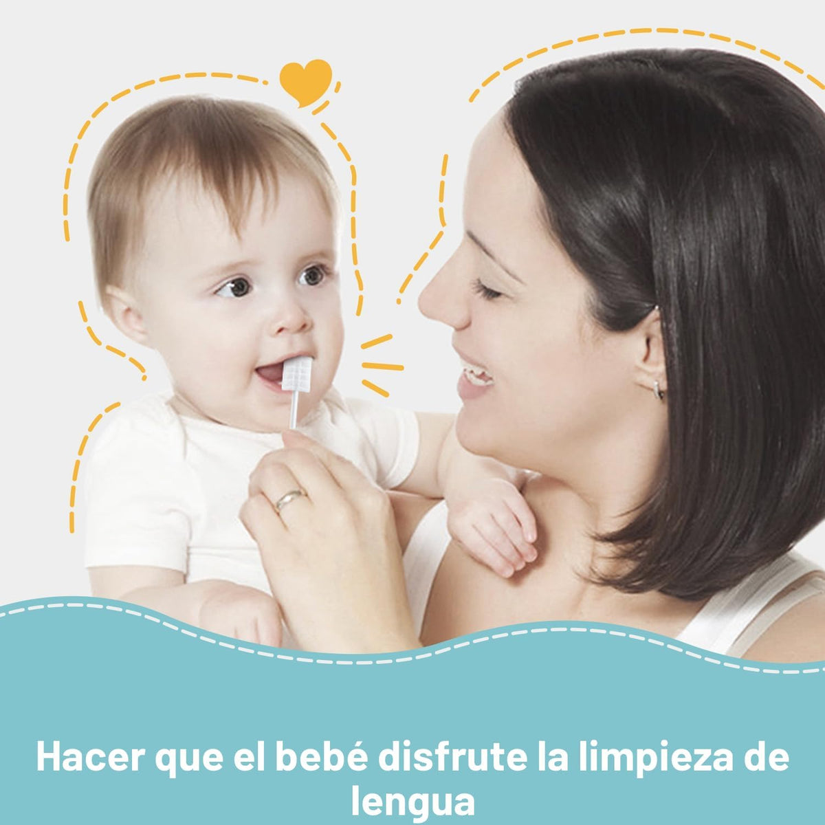 Papablic Limpiador de lengua de bebé para bebés oral de 0 a 2 años...