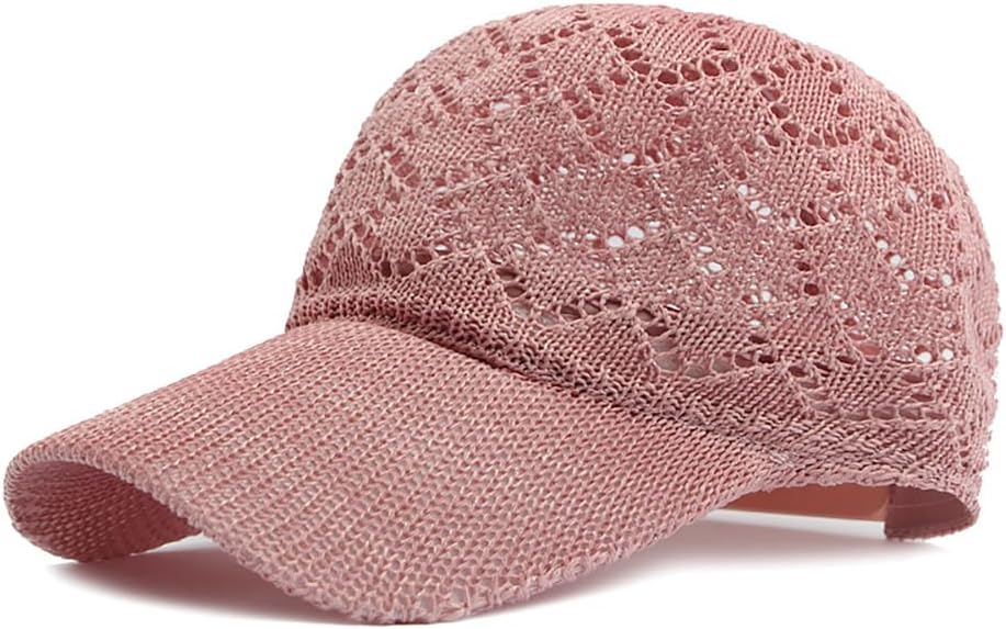 FASHIXD Gorra de béisbol de malla tejida de verano para mujer, somb...