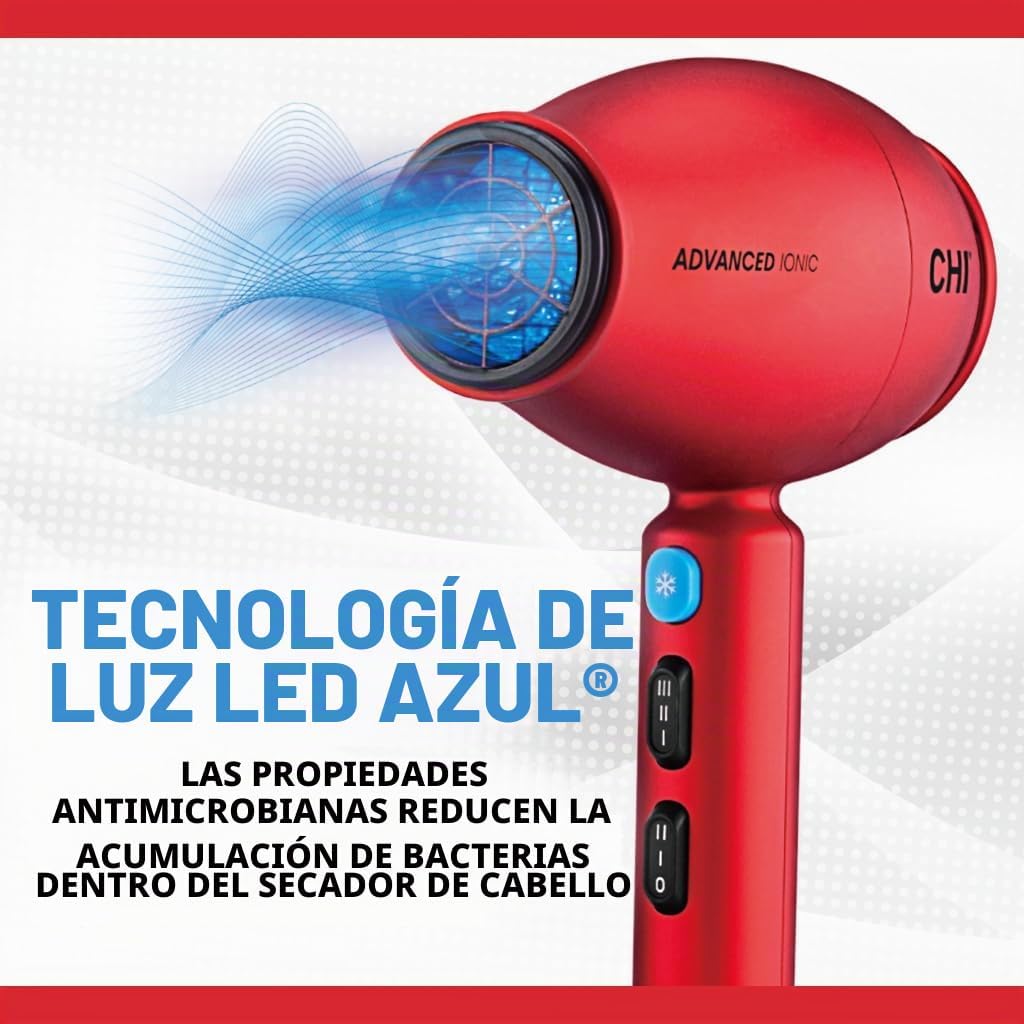 CHI Secador de pelo compacto iónico avanzado de la serie 1875, seca...