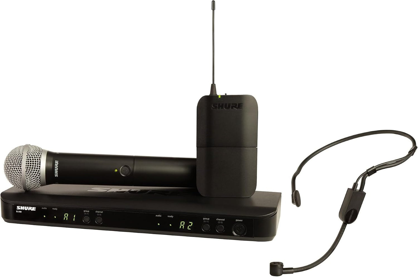 Sistema de micrófono inalámbrico Shure BLX1288\/P31 - Vida de bater...