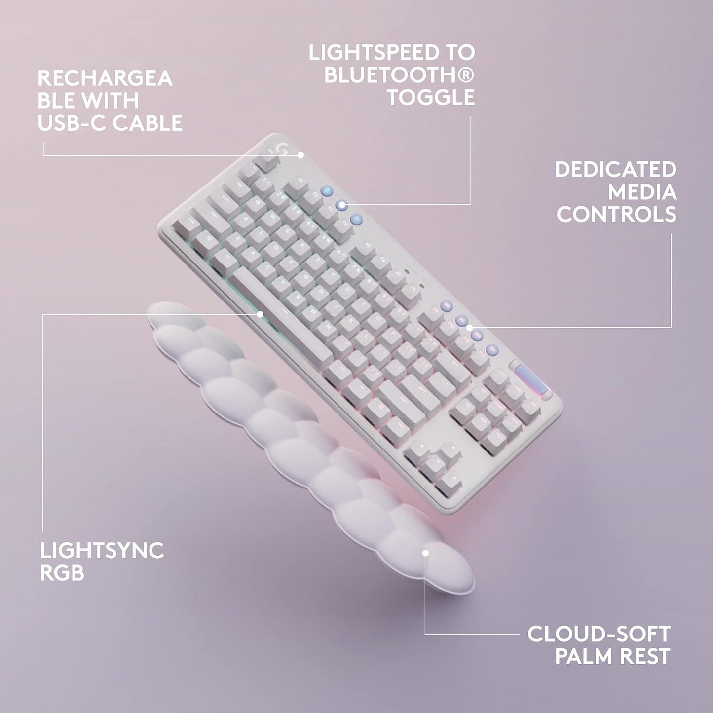 Teclado mecánico inalámbrico Logitech G715 para juegos con LIGHTSYN...