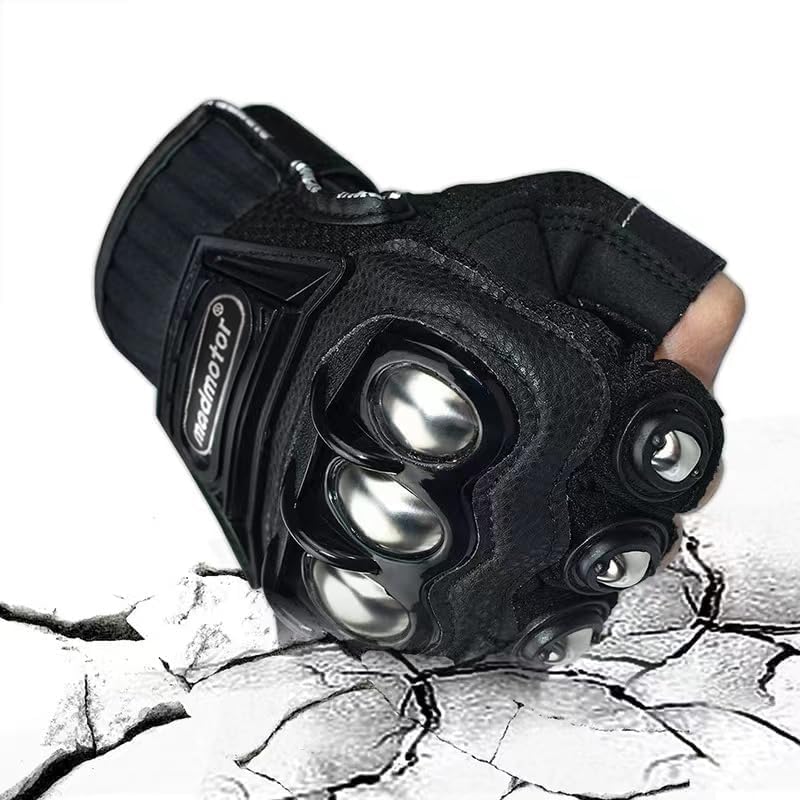 chrisdien deny Guantes de seguridad al aire libre de acero negro pa...