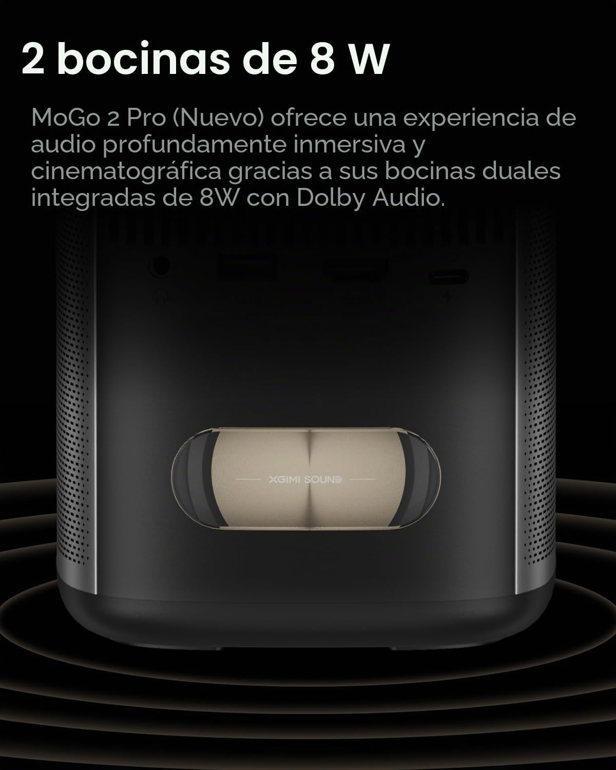 Proyector portátil XGIMI MoGo 2 Pro (nuevo) 1080P con soporte multi...