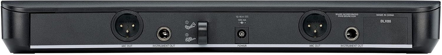 Shure - Sistema de micrófono inalámbrico UHF BLX288\/SM58, para igl...