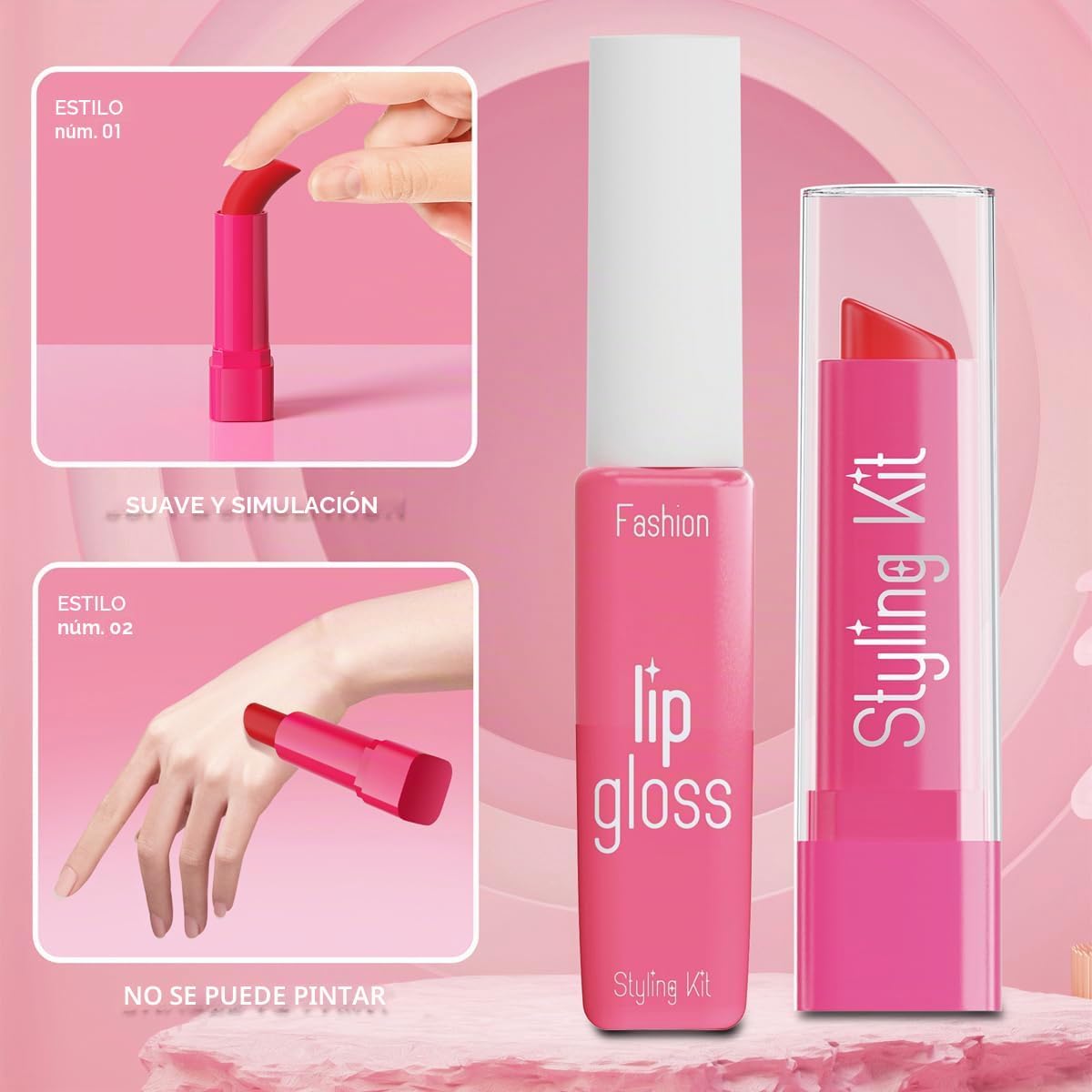 Kits de maquillaje falso para niñas de 3, 4, 5 años, juguetes de ma...