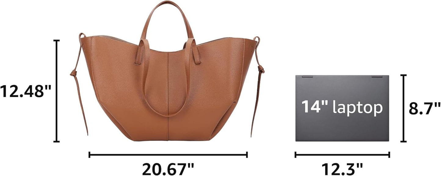 Juoxeepy Bolsa de trabajo de piel sintética para mujer, bolso de ma...