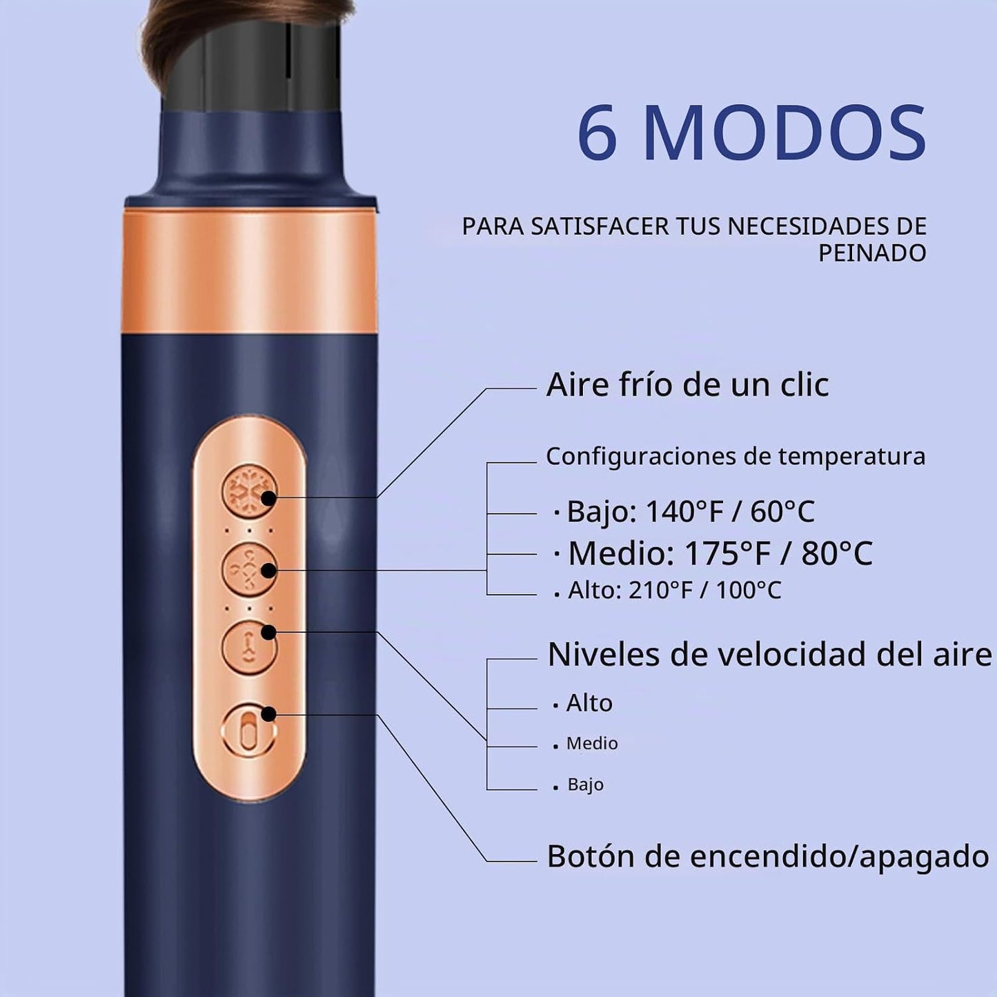 DORISILK Estilizador de cabello y secador de pelo 8 en 1, secador d...