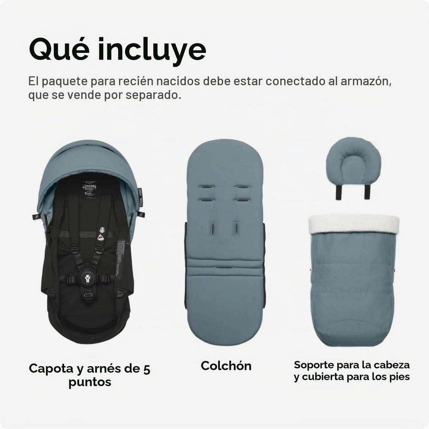 Stokke YOYO 0+ Paquete para recién nacido, requiere marco YOYO3 (se...