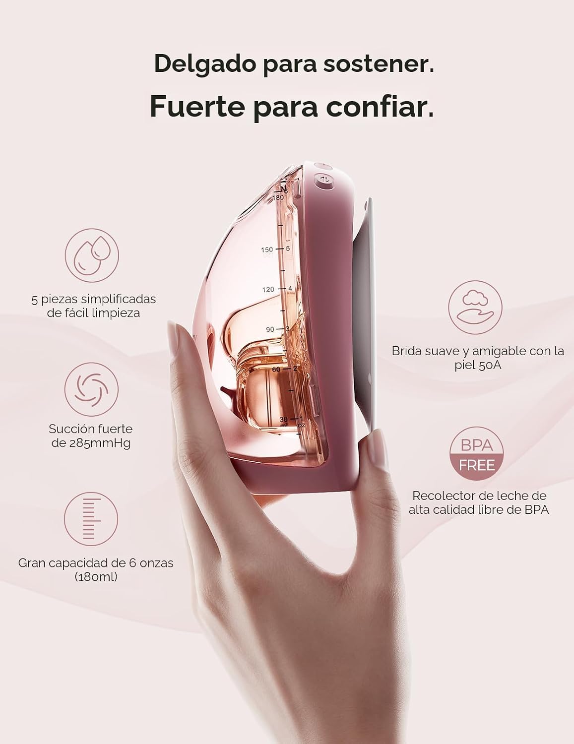 Momcozy Air 1 - Extractor de leche portátil, ultra delgado con estu...