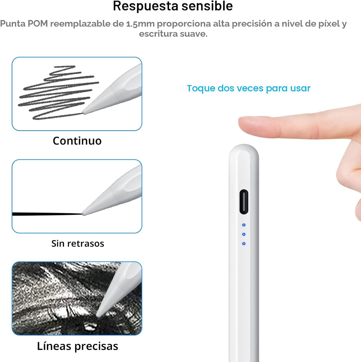 Cisteen Lápiz Táctil para iPad 2025-2018 con Carga Más Rápida, Lápi...