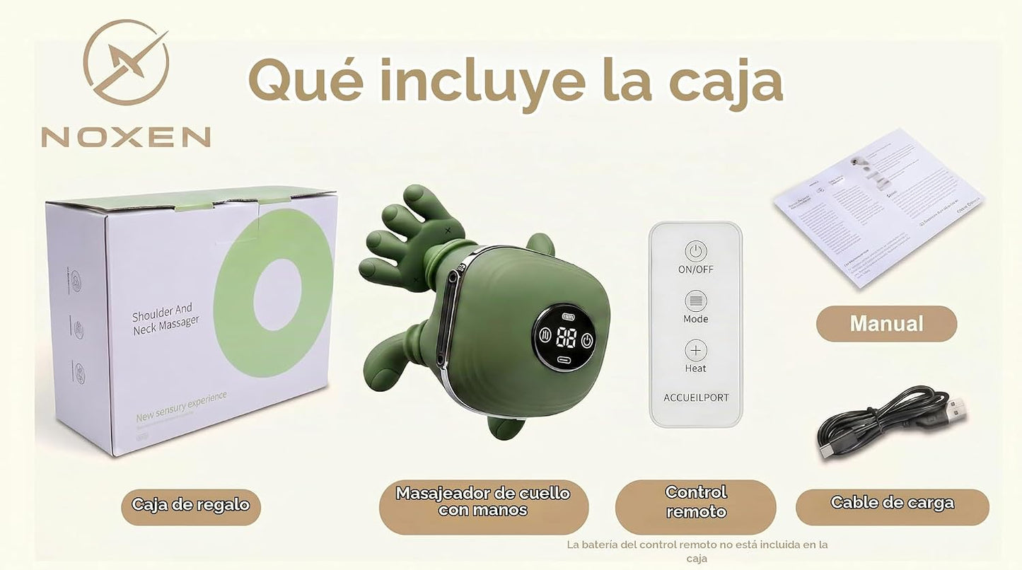 noxen Masajeador de cuello inalámbrico mejorado con control remoto...