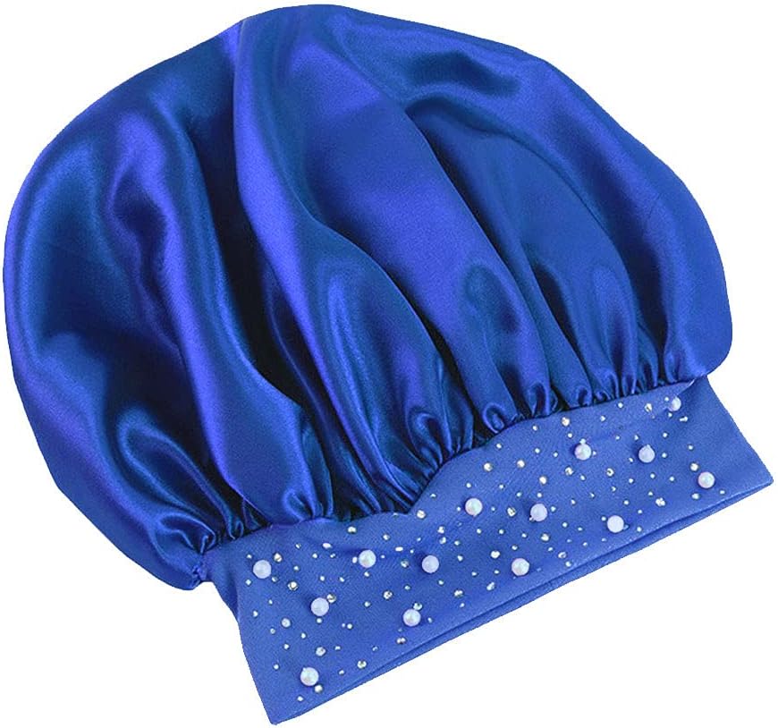 YeeMan Gorro de pelo con perlas brillantes y diamantes de imitación...