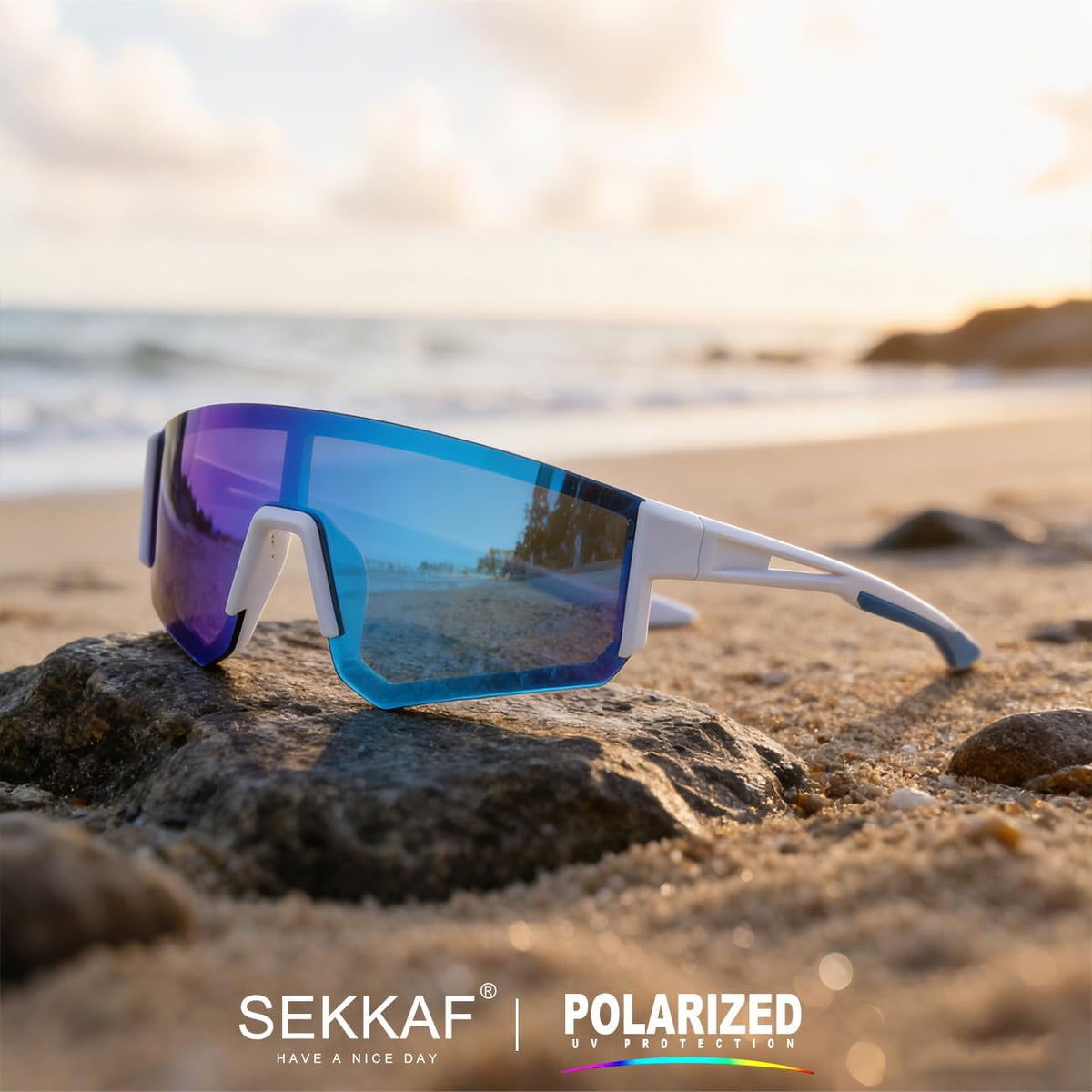SEKKAF Gafas de sol polarizadas para hombres y mujeres, gafas de so...